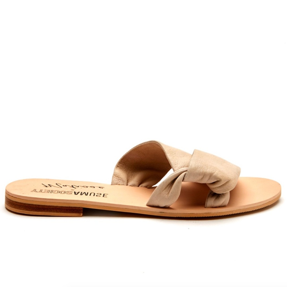 Matisse Capri Slide Ivory Leather Sandal - Picture 2 of 6